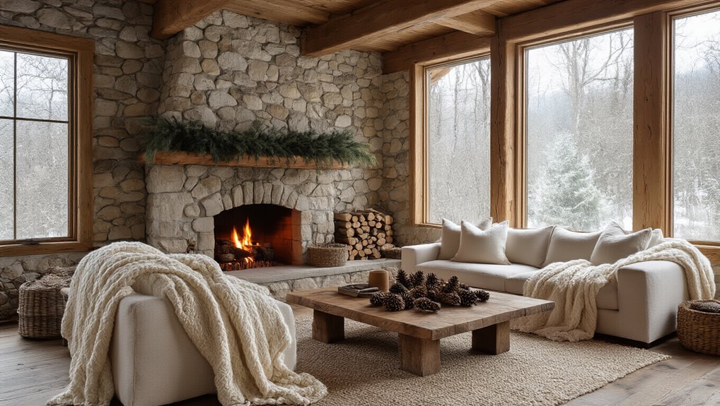 cozy cabin natural materials