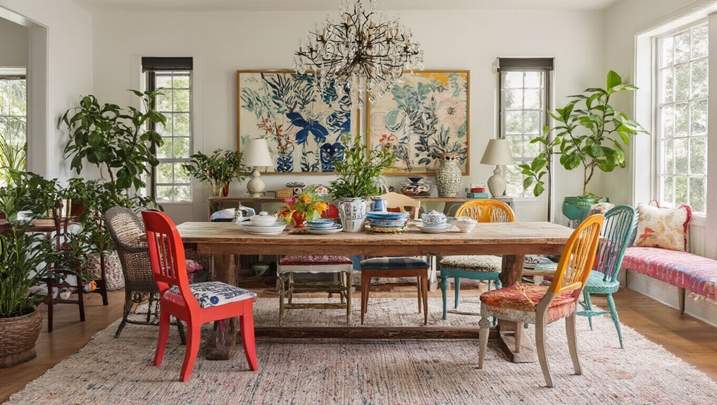 eclectic dining room decor