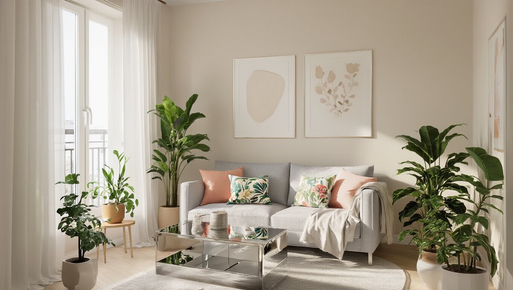light colors reflective surfaces