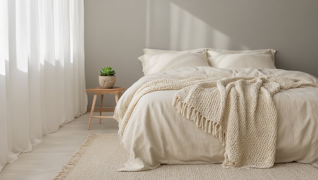 neutral serene bedroom design