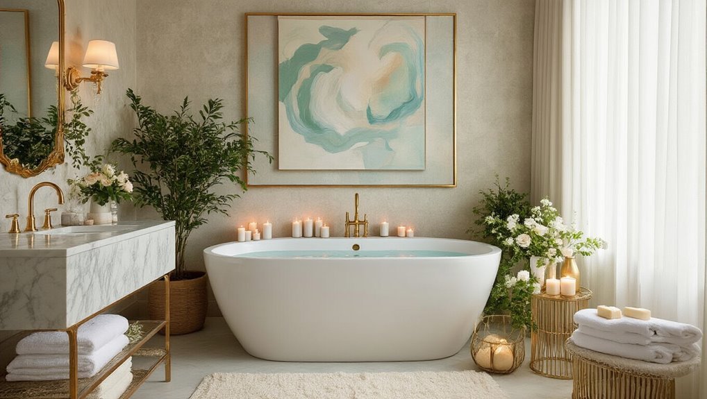 personalize bathroom with art