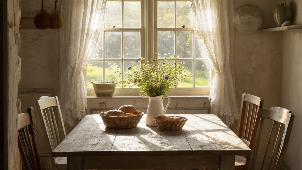 rustic farmhouse breakfast nook