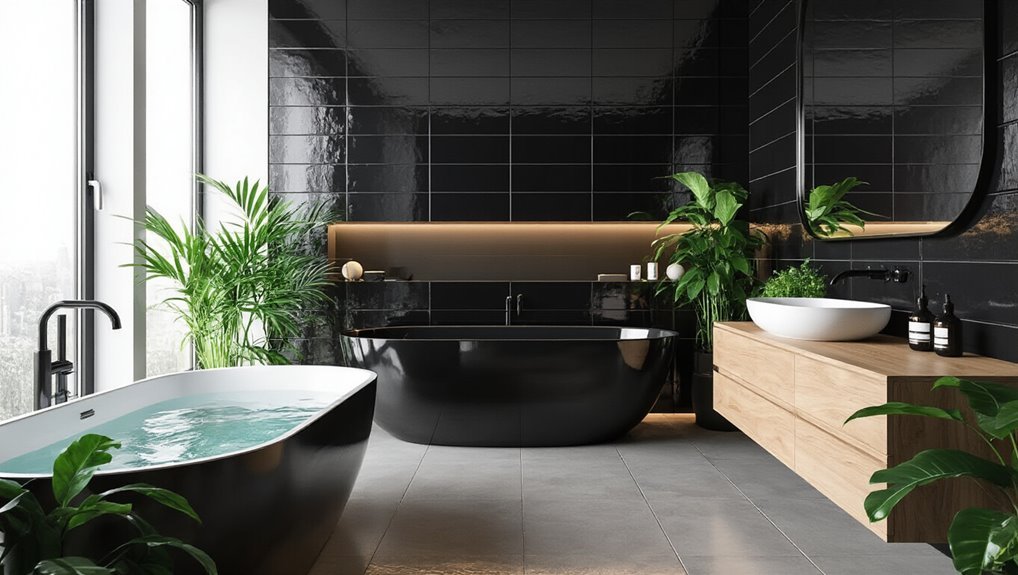 bold black tiles elevate style