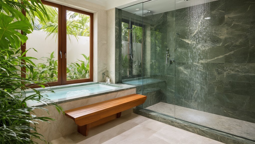 built in shower bench benefits