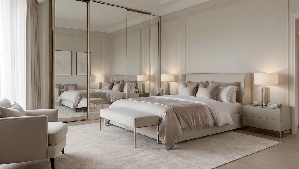 enhance bedroom with mirrors