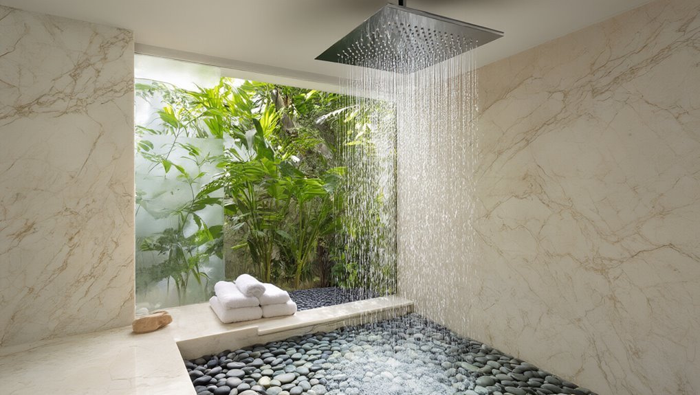 luxurious spa like showers