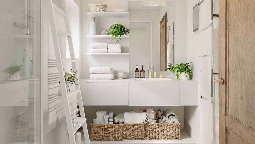 maximize small bathroom storage