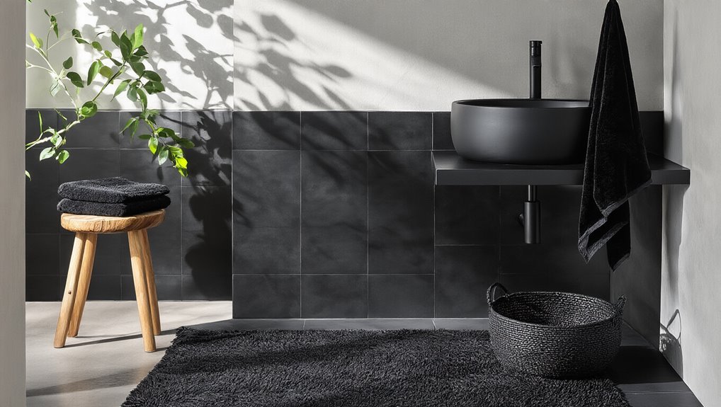 mixing textures in black