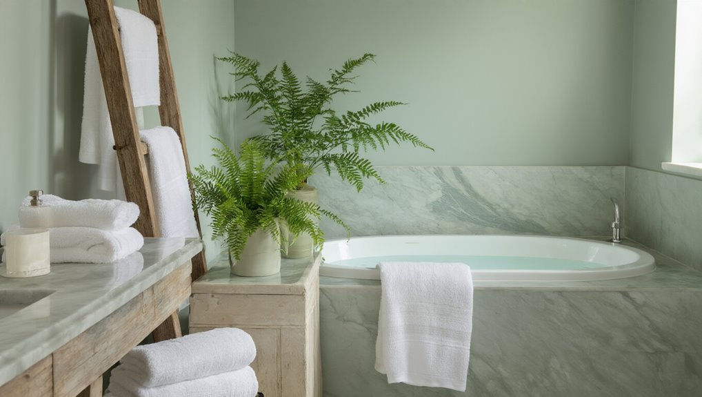 soothing bathroom color palette