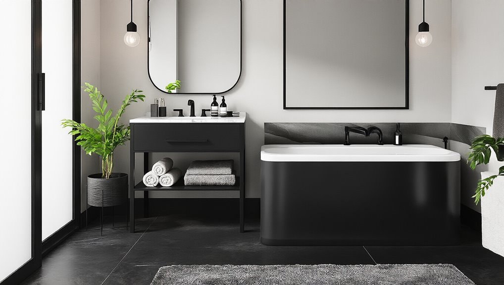 stylish black furniture integration