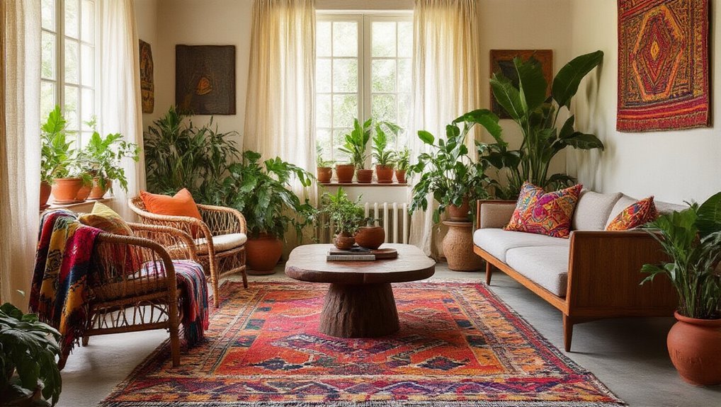 eclectic furniture enhances decor